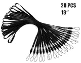 20PCS Pack 18-Inch Black Long Quick Release Neck Lanyards Straps Strings for Phones, Cameras, USB Flash Drives, Keychains, ID Name Tag, Badge Holders or Other Portable Items by CaseBuy, 20PCS/Pack