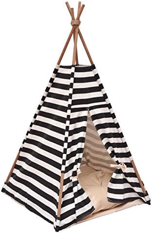 Thai Pet Teepee Handmade Size S_38x38x70 cm TP001, Pet teepee, Dog teepee, Cat teepee, Cat bed, Dog bed, Dog tent and Dog house FREE pet toy for all purchase! Pet toy made from 100% cotton and ha