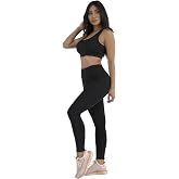 ShoSho Womens Buttery Soft High Waist Tummy Control Sports Leggings Athletic Workout Yoga Pants Solid Black Medium