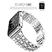 MoKo Band for Apple Watch Series 1 Series 2, Stainless Steel Metal Replacement Smart Watch Strap Bracelet for iWatch 38mm 2015 & 2016 All Models - SILVER (Not Fit iWatch 42mm)
