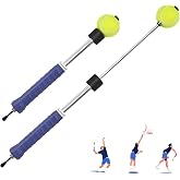 SCIENSWING Tennis Swing &amp; Serve Trainer, Retractable Click Feedback Training Tool, Improve Rhythm and Fluidity of Serve, Forehand, Backhand, Smash, Slice, Warm Up Stick for Indoor &amp; Outdoor Practice