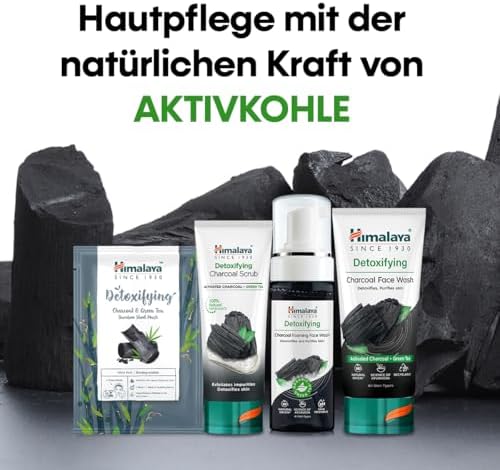 Detoxifying Charcoal Face Wash with the Goodness of Green Tea and Coconut Charcoal Powder, Removes Dirt and Purifies the Skin, Leaving It Clean and Refreshed - 150 ml