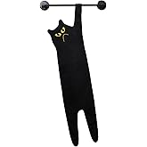 GKIOYRO Cute Hand Towels - Funny Super Absorbent Dish Towels, Decorative Cat Shaped Towels for Bathroom, Kitchen, Living Room, Party - Black Cotton