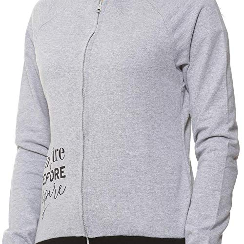 campus sutra women printed zipper sweatshirt