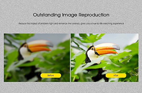 120 Inch Projector Screen with Foldable Stand Tripod, GBTIGER Diagonal HD 4:3 Pull Up Portable Indoor and Outdoor PVC Movie Screen with Wrinkle-Free Design 160° Viewing Angle