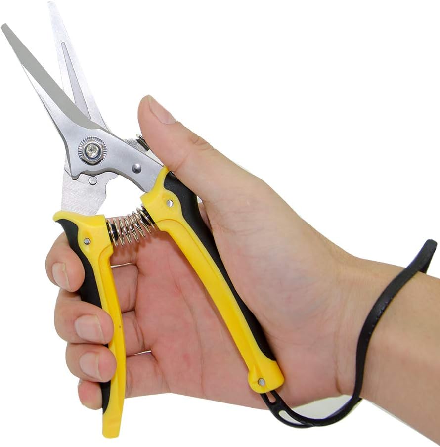 Less Side Goat Sheep Pig Hoof Trimmer Hooves Trimming Shears Gardening Pruner Multi Use Single Hand Pruning Shears with Serrated Blades Carbon Steel Flower Twig Pruning Shears 8 inch