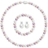 Pttozan Pearl Necklaces for Women,8mm Pearl