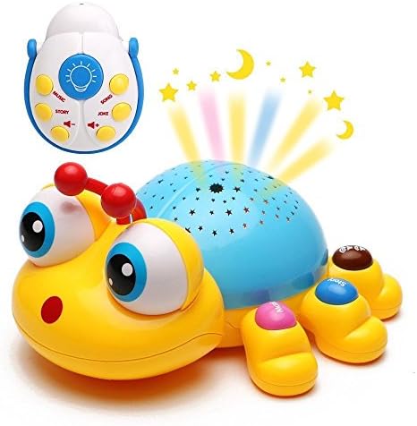 Baby Remote Control Sleeping Projector - Wishland Twilight Constellation Night Light for Toddlers Starry Projector Insect Musical Dreams Light with Remote Control