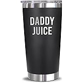 LissiArt97 Daddy Juice Tumblers Laser Engraved - 20Oz Travel Tumbler For Father's Day Birthday Christmas - Travel Tumbler Gifts For Daddy - New Daddy - Daddy To Be - Daddy Gift