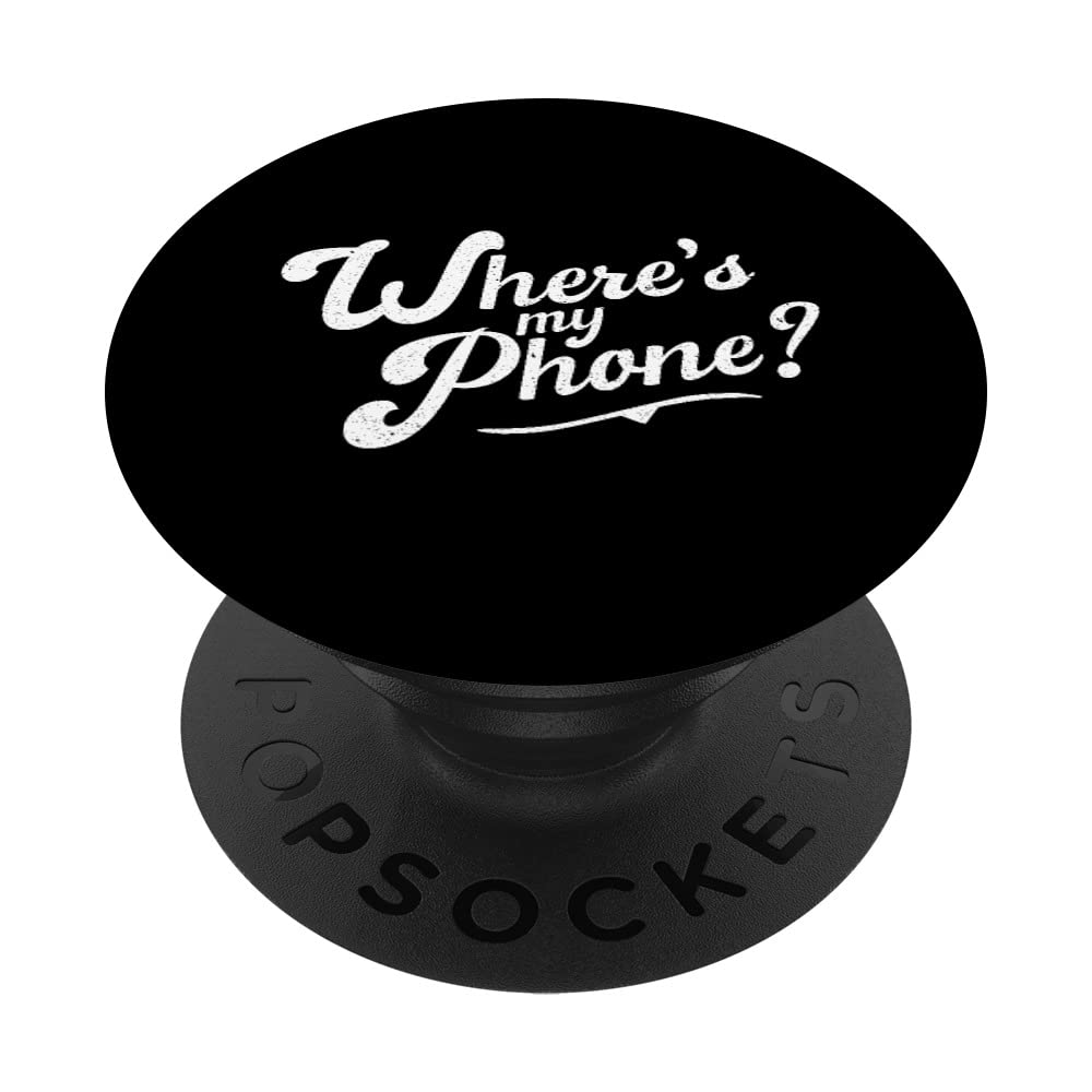 Distressed Funny Friends Tee, Where's My Phone PopSockets Swappable PopGrip