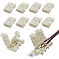 3528 2835 2 Pin 8mm LED Strip Connector Biantie La Unwired Clips - DIY Strip to Wire Quick Solderless Connection for 12v 24v 