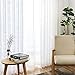 jinchan White Sheer Curtains for Living Room Moroccan Tile Embroidered Window Curtains Lattice Geometric Quatrefoil Embroidery Semi Sheer Curtains for Bedroom 2 Panels 55 x 63 Inch