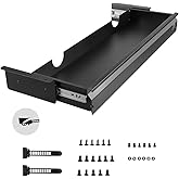 VEVOR 33" Wide Under Desk Slide Out, Under Desk Mounted Pull-out Drawer Attachment, Hidden Desktop Storage Organizer, Under T