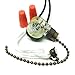 ZE-109 E89885 2 Wire Pull Light Switch Replacement Repair Kit On-Off 1 Circuit 1 Position Single Pole Single Through SPST 6A125VAC 3A250VAC for Ceiling Fans, Wall Sconces, Floor Table Lamps - Bronze