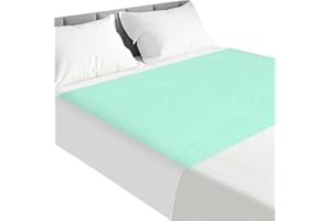 LOTUFLOR Bed Pads Washable Waterproof for Incontinence Adults, Reusable Wetting Pad Mattress Protector Underpads Tuckable Quick Dry, Fits Queen Size Bed, 36" x 60", Green