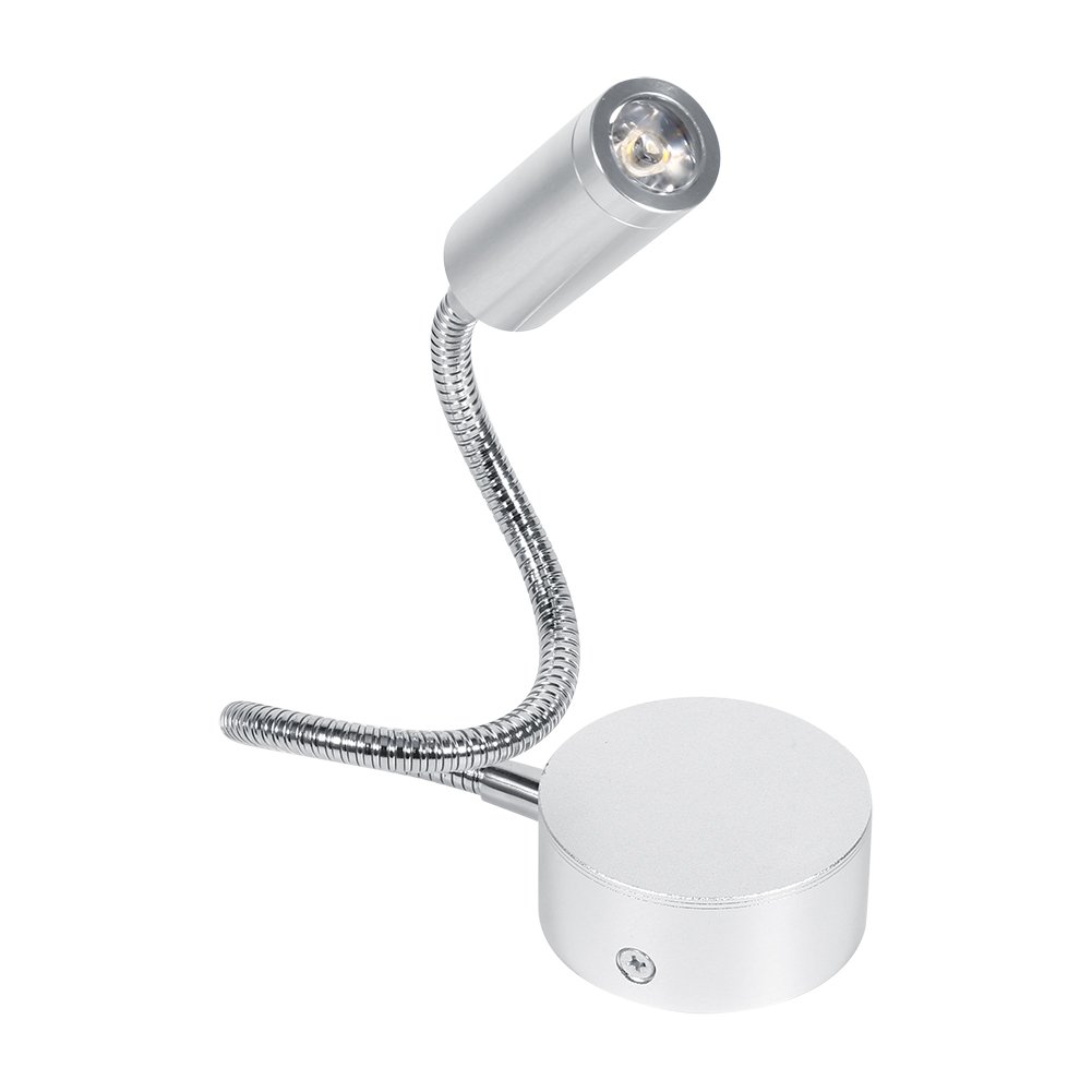 LED Bed Lamp, Minimalist LED Bed Reading Working Light Lamp Wall Mount Bedside Lights with Flexible Gooseneck for Headboards, Home Office, Studio, Hotels