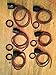 DIY Light Strands - 4' Cloth Covered Cord with Black Phenolic Sockets 18/2 - Set of 6 (Brown Twisted)