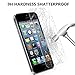 [2 Pack] Screen Protector Compatible iPhone 5/5C/5S/SE, Premium Tempered Glass with 9H Hardness [High Definition] [Anti-Fingerprint] Compatible iPhone 5, iPhone 5C, iPhone 5S, iPhone SE