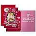 Hallmark Wonder Woman Valentine's Day Card for Kids with Plush Toy (Wonder Woman Fluffball Ornament)