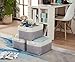DECOMOMO Foldable Storage Bin Collapsible Sturdy Cationic Fabric Storage Basket Cube W/Handles for Organizing Shelf Nursery Home Closet (Jumbo - 19.7 x 15.8 x 11.8) (Grey, Extra Large - 3 Pack)