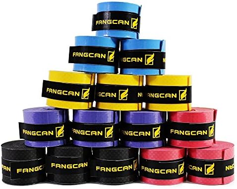 FANGCAN Stiletto Overgrip Sweat-absortion Sweatband for Rackets and Fishing Rod Mixed Colors Pack of 15