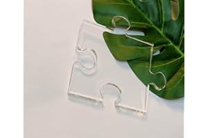YUXUANISH Puzzle Coaster Template,Clear Acrylic Template,Woodworking Router Template