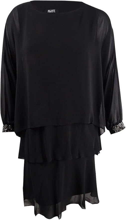 sl fashions layered shift dress