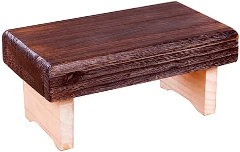 Estilo japonés Silla de Madera Quemada Taburete Agitador Portátil