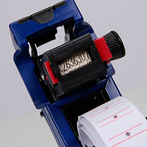 Zorpia Mx-5500 Single Row Labeler Price Tag Label Gun Plastic 8 Digits Hand Price Labeller Tag Gun+ Ink Roller + Single Row Label Paper Price Sticker Roll for Offices & Markets (Yellow) - Thumbnail 3