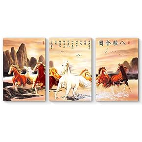 Canvas Wall Art Chinese Eight Horses...