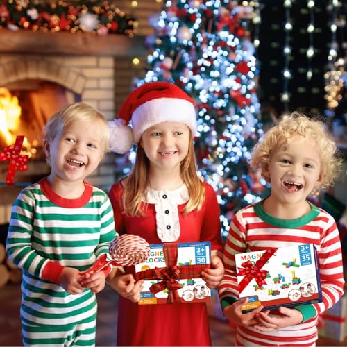 Hiwawind Magnetic Blocks, Toddler Toys for 3 4 5 Year Old Boys Girls, Stem Preschool Learning Magnet Sensory Toys and Gifts for Kids Building Blocks Cubes for Toddlers 3-5