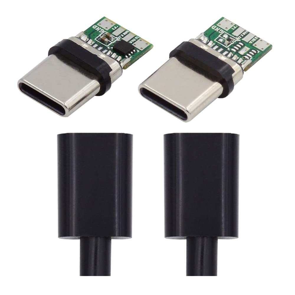 NFHK 2sets/lot DIY OEM 24pin Connector Plug USB Type C USB-C Male to USB-C Male 100W PD USB2.0 Data with Housing Cover