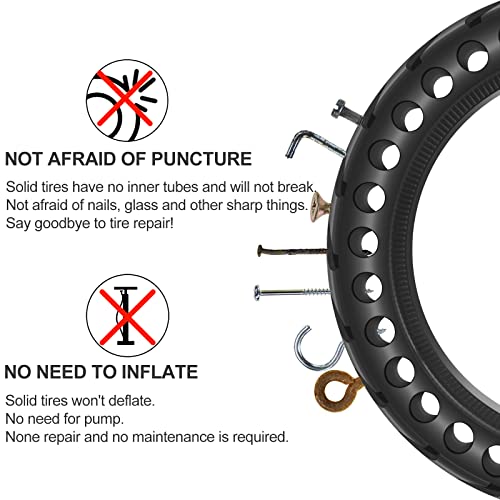 BANGTING 8.5 Inch Electric Scooter Wheel, 8 1/2 x 2 Wheels Scooter Full Tyres, 50/75-6.1 Replacement Tyre for Xiaomi Pro 2 / M365 / M365 Pro / 1S / 3/3 Lite/Essential