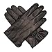 Harssidanzar Leather Gloves for Men,Winter Sheepskin Driving Gloves Cashmere Lined