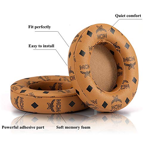 Beats Studio Earpad Replacement,Cypher.V Ear Cushion Pads Cover Compatible with Beats Studio 2.0 Wireless/Wired and Studio 3.0 Over Ear Headphones by Dr.DRE1 Pair- (Brown Floral)