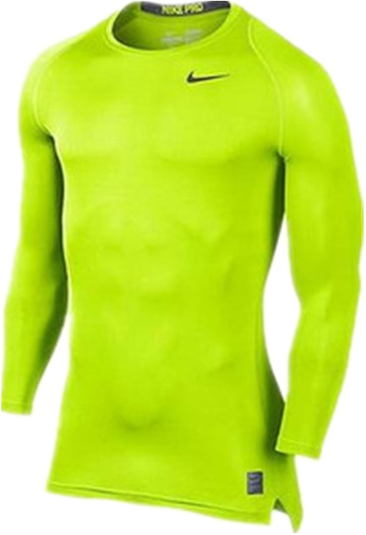 yellow nike long sleeve compression shirt