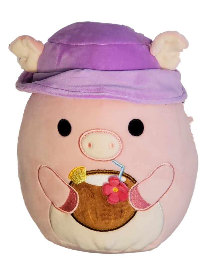 Squishmallows 8'' Peter The Pig with Hat, Pink