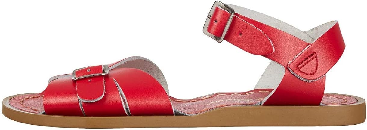 red saltwater sandals