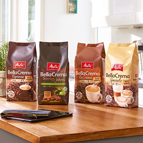 Melitta BellaCrema LaCrema, Ganze Kaffeebohnen, Stärke 3, 1kg – Bild 6