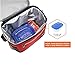 opux Insulated Lunch Box Men Women, Lunch Bag for Work School, Leakproof Soft Cooler Tote Adult, Large Lunch Pail Kids Boys Girls, Picnic Beach Food Bag with Shoulder Strap, Red