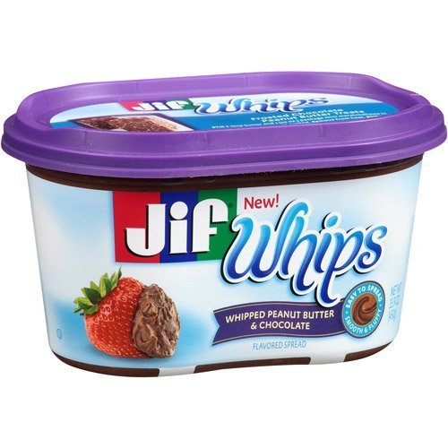 Jif Whipped Peanut Butter & Chocolate Whips 15.9 oz (Pack of 6) by Jif