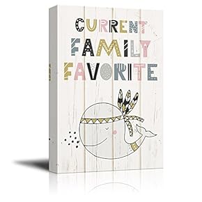 Canvas Wall Art - Current Family Favorite with Little Whale - Giclee Print Gallery Wrap Modern Home Art Ready to Hang - 12x18 inches