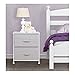 mDesign Short Vertical Dresser Storage Tower - Sturdy Steel Frame, Wood Top, Easy Pull Fabric Bins - Organizer Unit for Child/Kids Bedroom or Nursery - Chevron Zig-Zag Print, 2 Drawers - Taupe/Natural