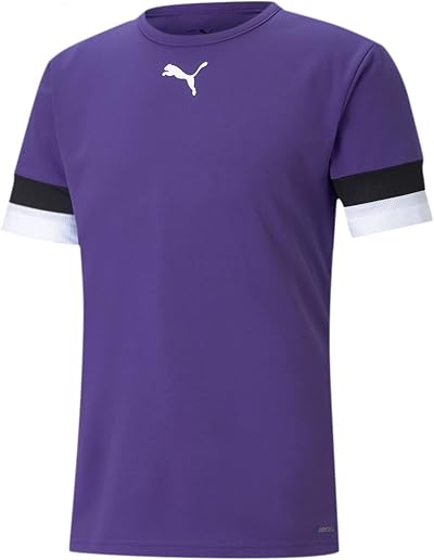 PUMA Kids Teamrise Jersey Jr Football Shirt Prism Violet Black White 128 EU