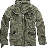 Brandit Men's Britannia Vintage Military M65 Style Short Army Lightweight Jacket Large Olive