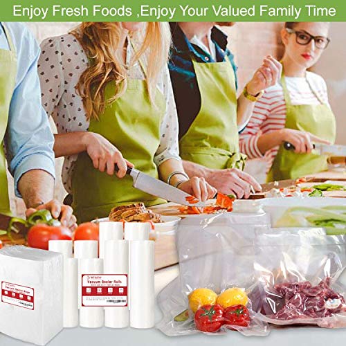 WVacFre 2Pack 8X50 Vacuum Sealer Freezer Bags with Commercial Grade,BPA Free,Heavy Duty,Great for Food Vac Storage or Sous Vide Cooking