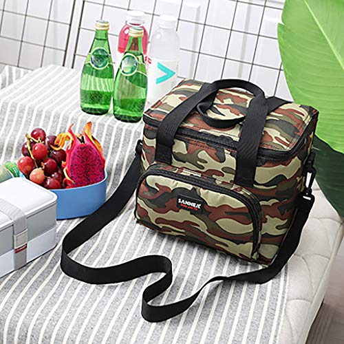 Tronet Picnic Bag Insulated Cooler Lunch Bag Camping Picnic Box Shoulder Thermal Double Layer 10L