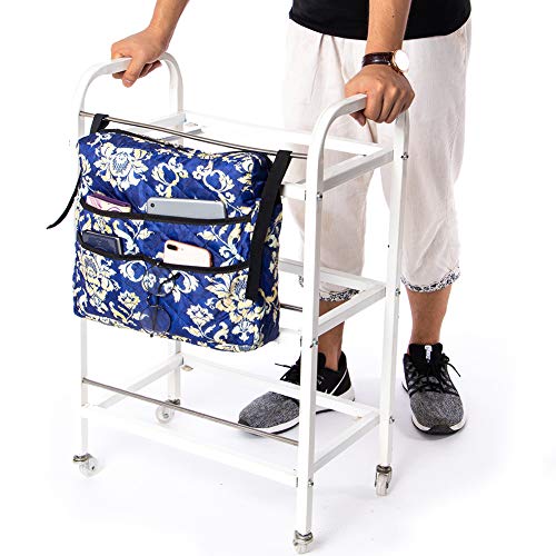 Wheelchair Backpack Bag, Black Wheel Chair Storage Tote Accessory for Most Scooters, Walkers, Rollators - Manual, Powered or Electric Wheelchairs, Travel Messenger Backpack GJB220 (Blue)
