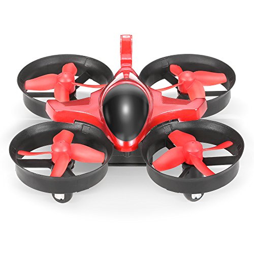 GoolRC T36 Mini RC Quadcopter Drone 2.4G 4 Channel 6 Axis With 3D Flip Headless Mode One Key Return Nano Copters RTF Mode 2 With Bonus Battery(Red)