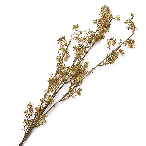 Factory Direct Craft Group of 6 Artificial Cream Wildflower Stems for Home Decor